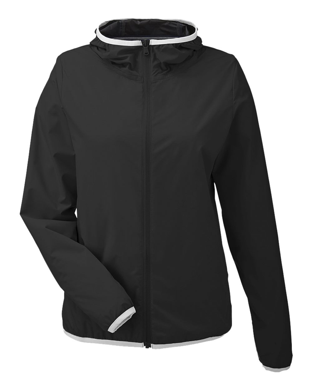 Nautica Women's Stillwater Hooded Windbreaker. N17927 - Black
