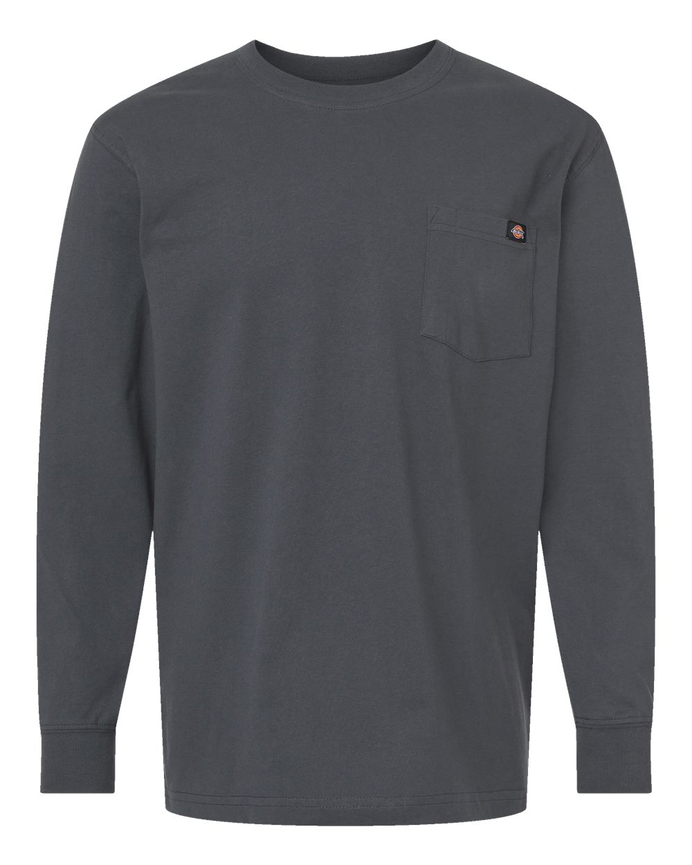 Dickies Men's Tall Traditional Heavyweight Long Sleeve T-Shirt. WL50T - Charcoal