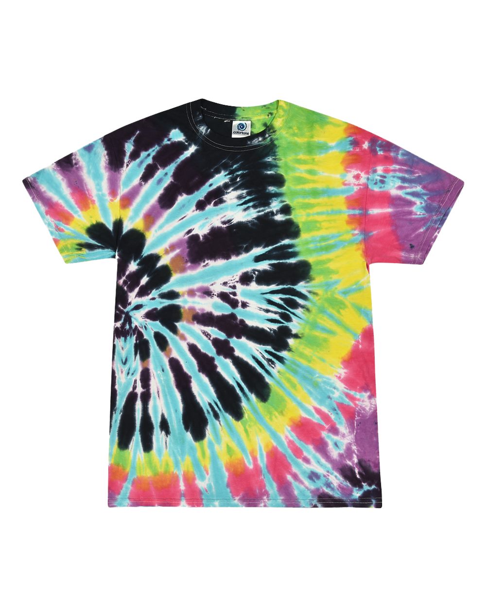 Colortone Unisex Multi-Color Tie-Dyed T-Shirt. 1000 - Flashback