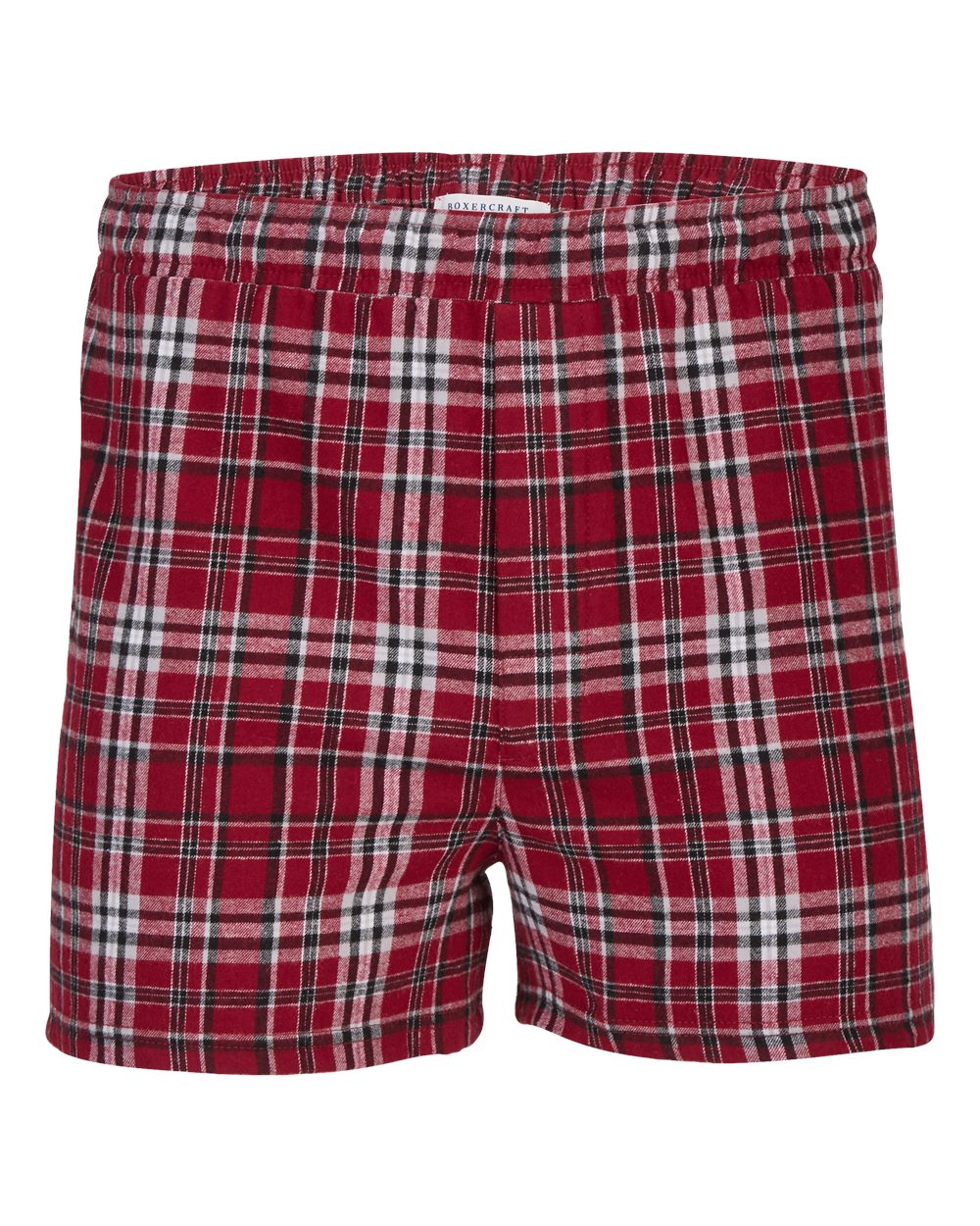 Boxercraft Men's Double Brushed Flannel Boxers. BM6701 - Garnet/ Black Plaid