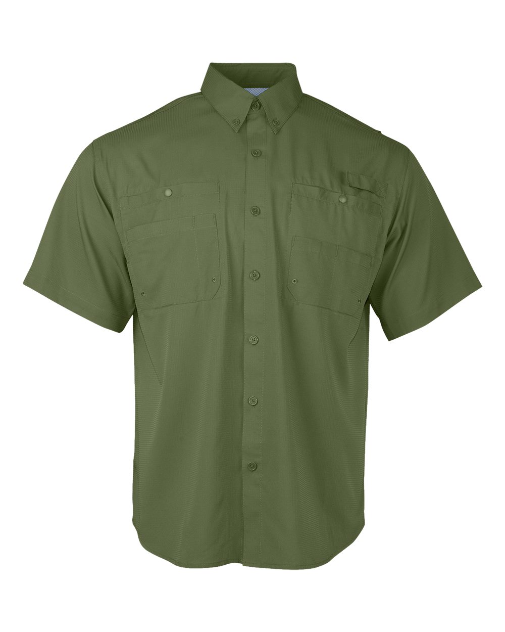 Paragon Men's Hatteras Performance Short Sleeve Fishing Shirt. 700 - Olive Green