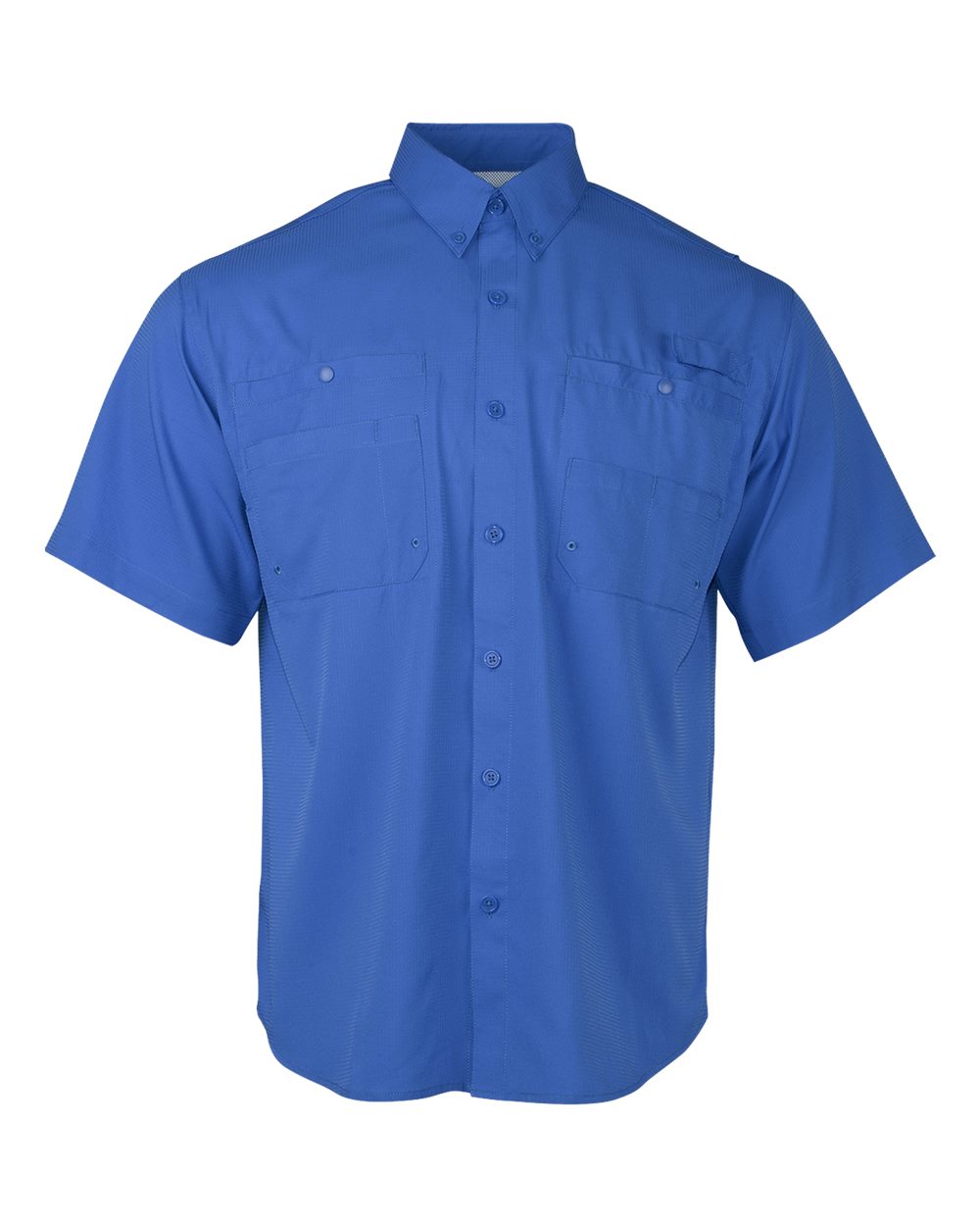 Paragon Men's Hatteras Performance Short Sleeve Fishing Shirt. 700 - Vivid Blue