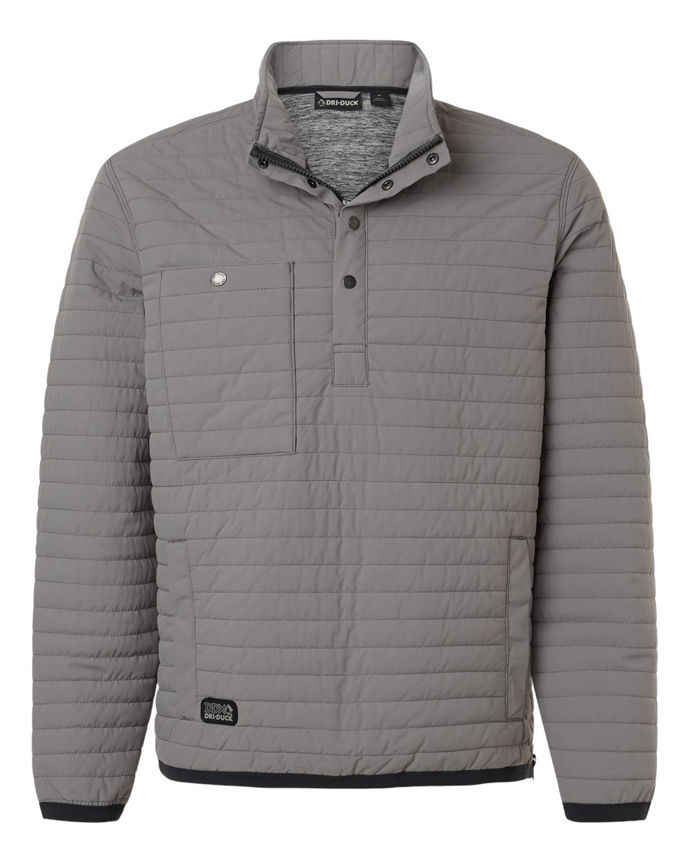 DRI DUCK Men's Keystone Quilted Pullover. 5303 - Grey