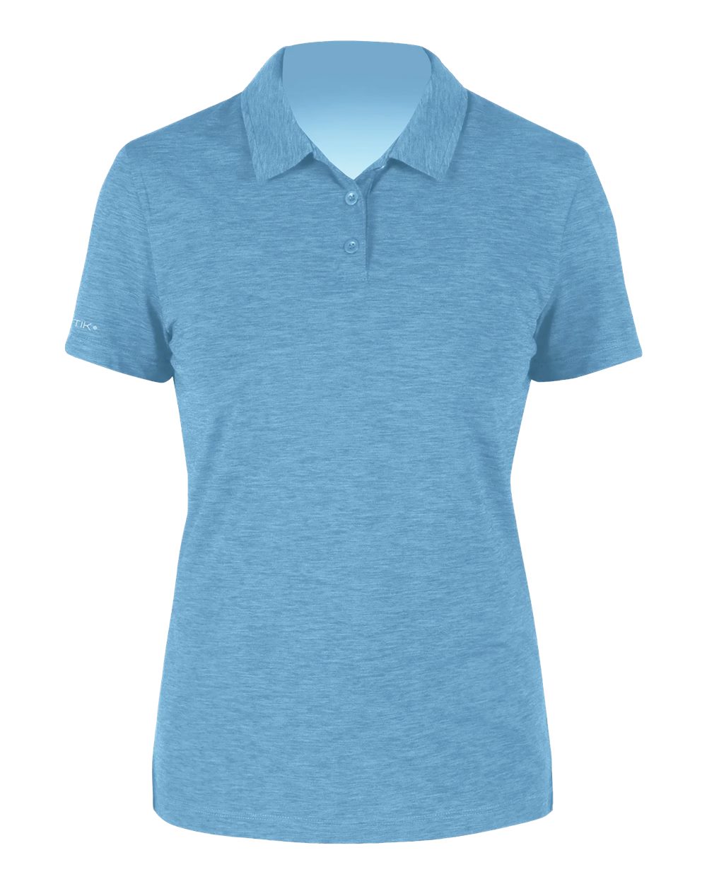 ANETIK Women's Breeze Tech Polo. WPBRZS1 - Bahama Heathered