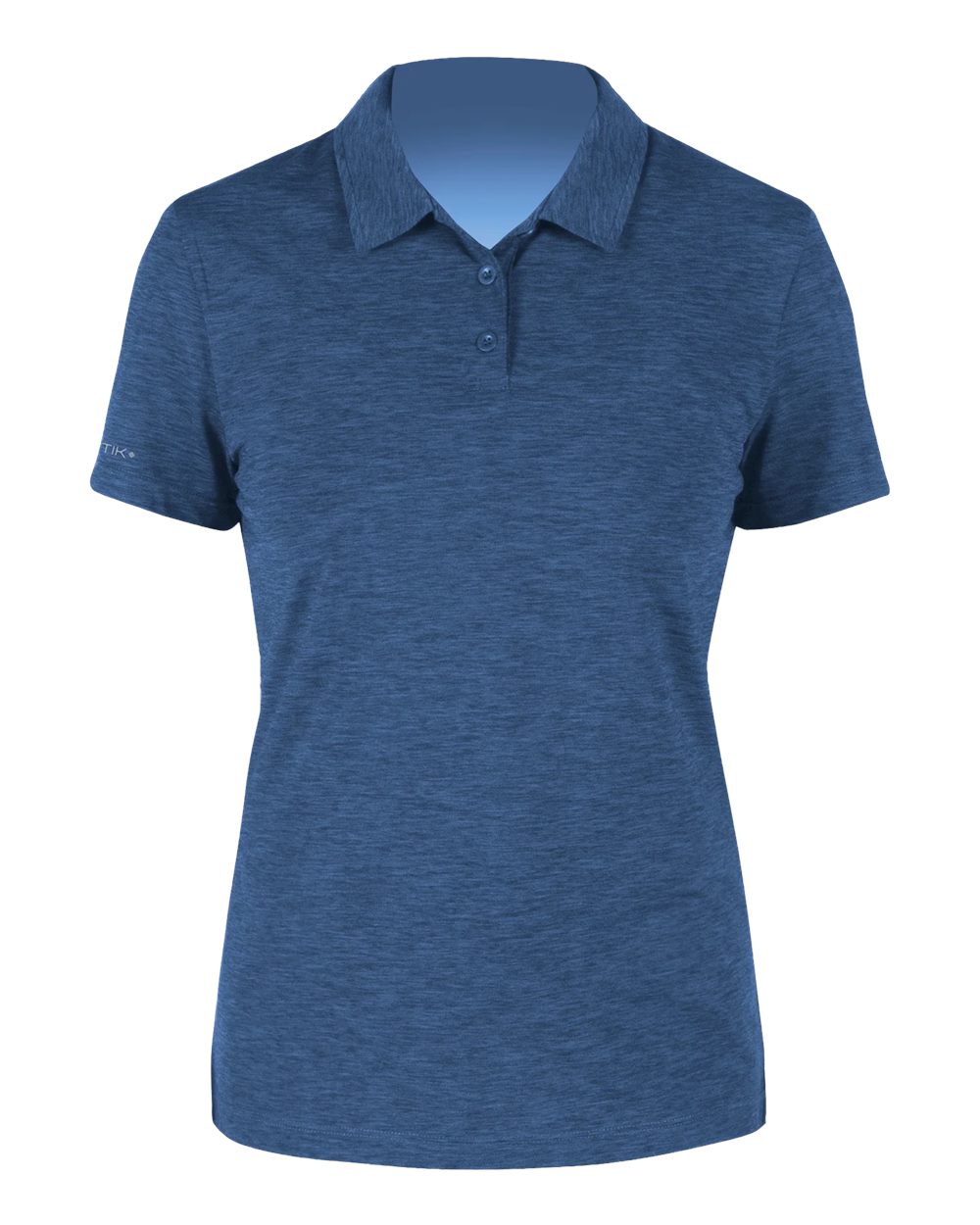 ANETIK Women's Breeze Tech Polo. WPBRZS1 - Navy Heathered
