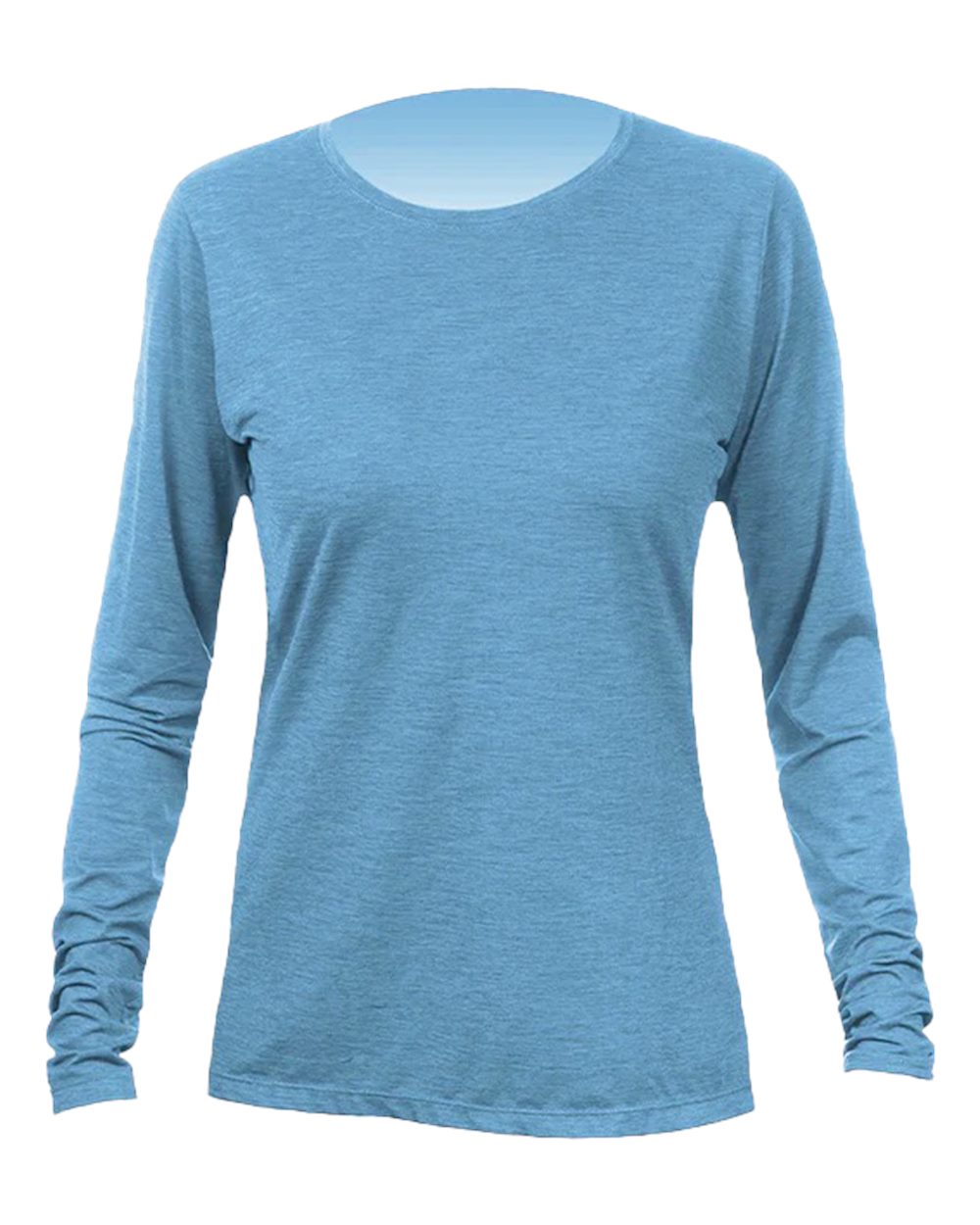 ANETIK Women's Breeze Tech Long Sleeve T-Shirt. WSBRZL0 - Bahama Heathered