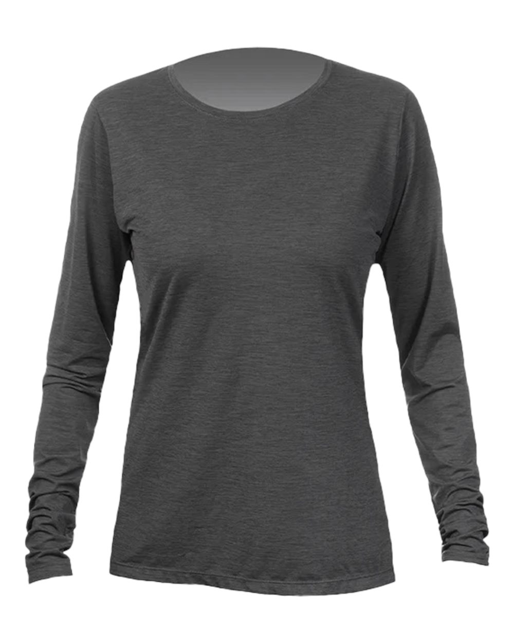 ANETIK Women's Breeze Tech Long Sleeve T-Shirt. WSBRZL0 - Charcoal Heathered
