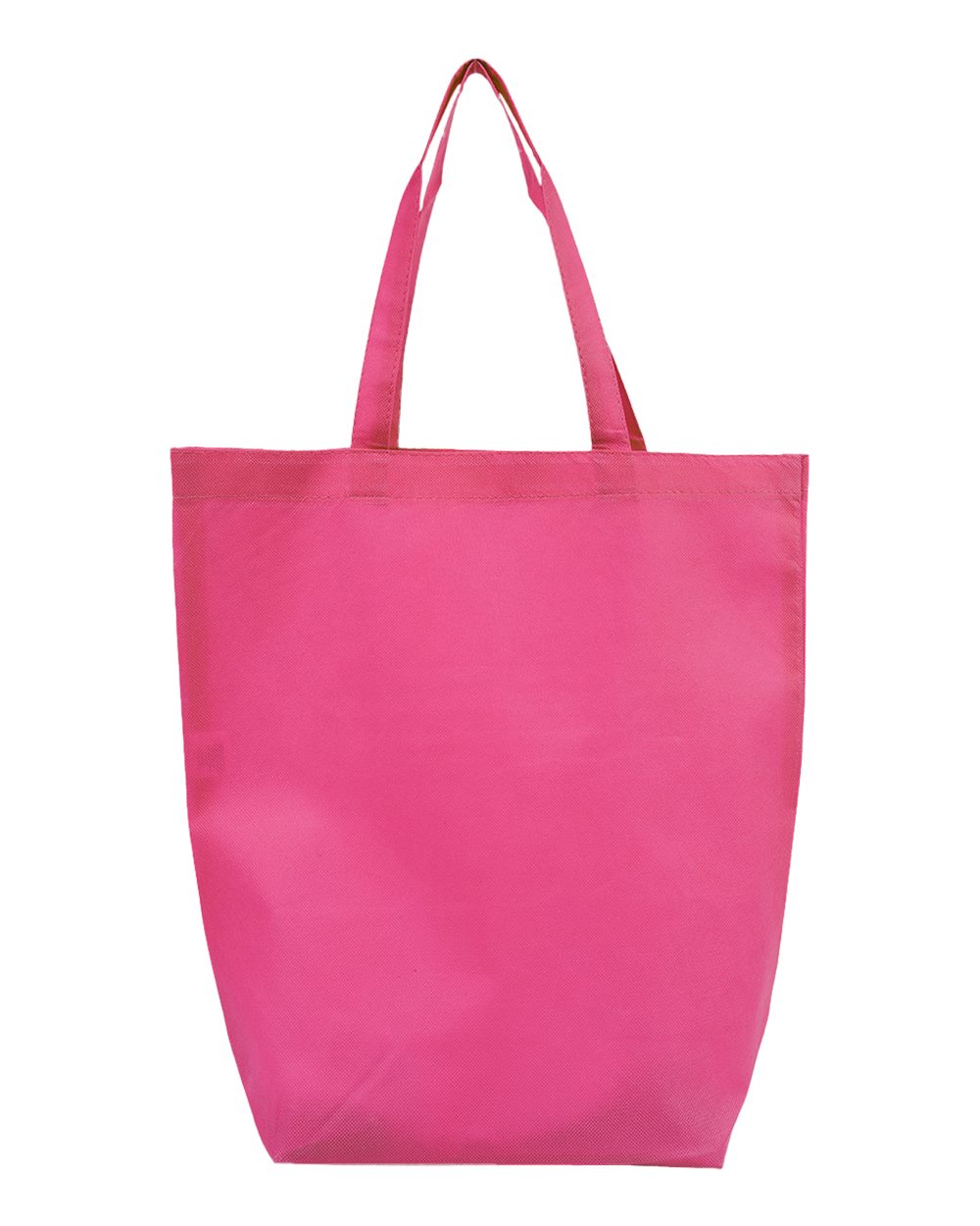 Q-Tees Non-Woven Gusset Bottom Tote. Q1251 - Hot Pink
