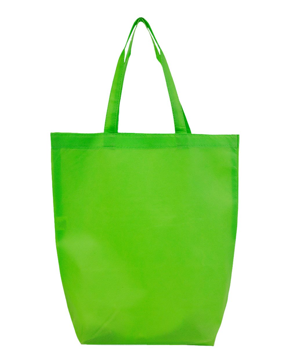 Q-Tees Non-Woven Gusset Bottom Tote. Q1251 - Lime Green