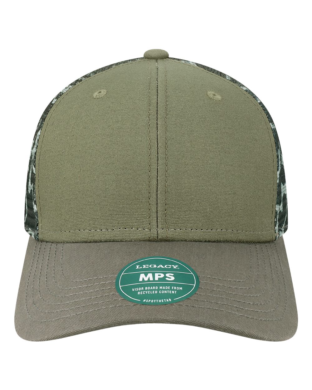 LEGACY Mid-Pro Snapback Trucker Cap. MPS - Olive/ Grey/ Grey Camo