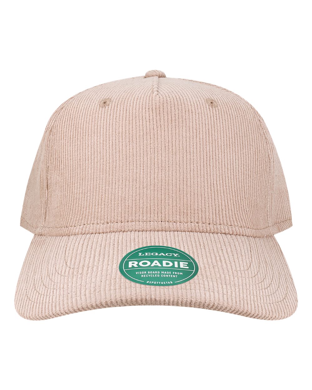 LEGACY Five-Panel Adjustable Cap. ROADIE - Dusty Rose Corduroy