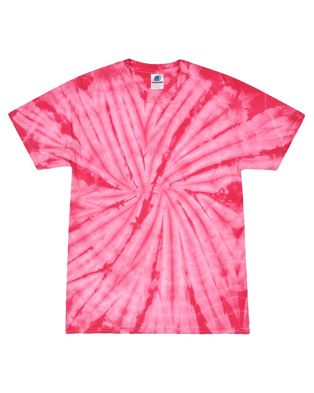 Colortone Unisex Multi-Color Tie-Dyed T-Shirt. 1000 - Spider Pink