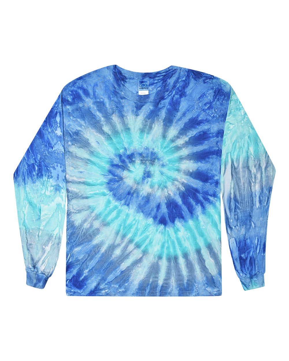 Colortone Unisex Tie-Dyed Long Sleeve T-Shirt. 2000 - Blue Jerry