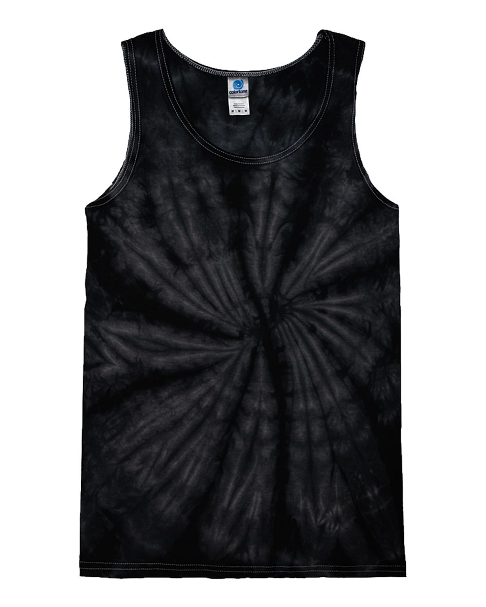 Colortone Unisex Tie-Dyed Tank Top. 3500 - Spider Black