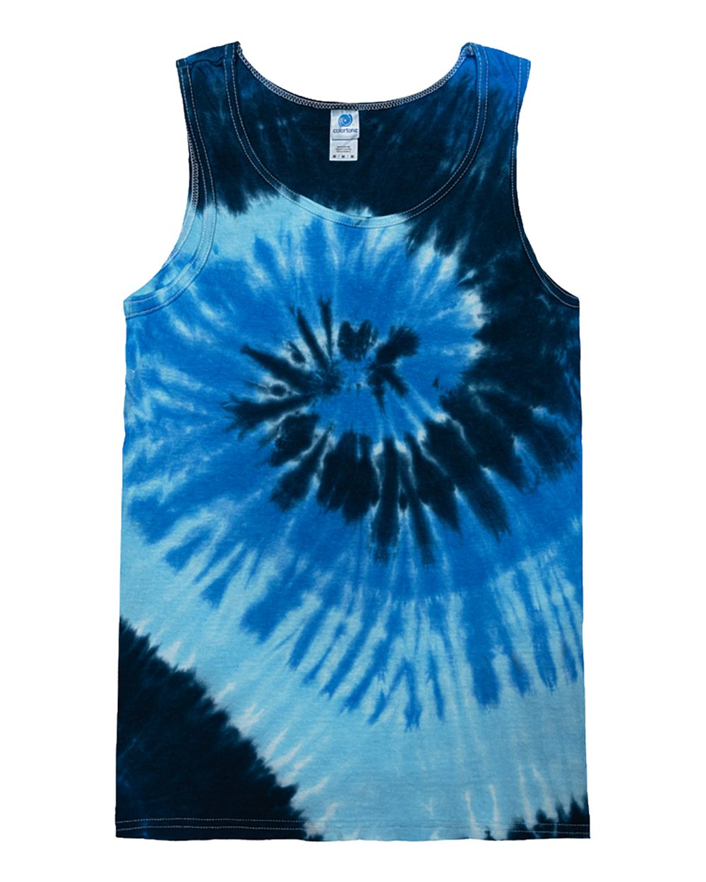 Colortone Unisex Tie-Dyed Tank Top. 3500 - Blue Ocean