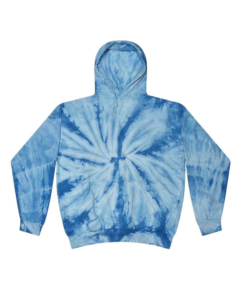 Colortone Unisex Tie-Dyed Hooded Sweatshirt. 8777 - Spider Baby Blue