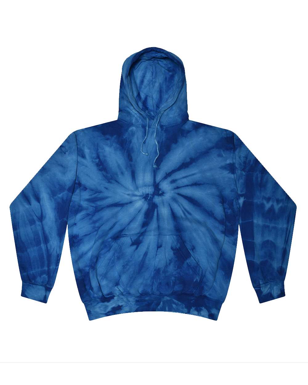 Colortone Youth Tie-Dyed Hooded Sweatshirt. 8777Y - Spider Royal