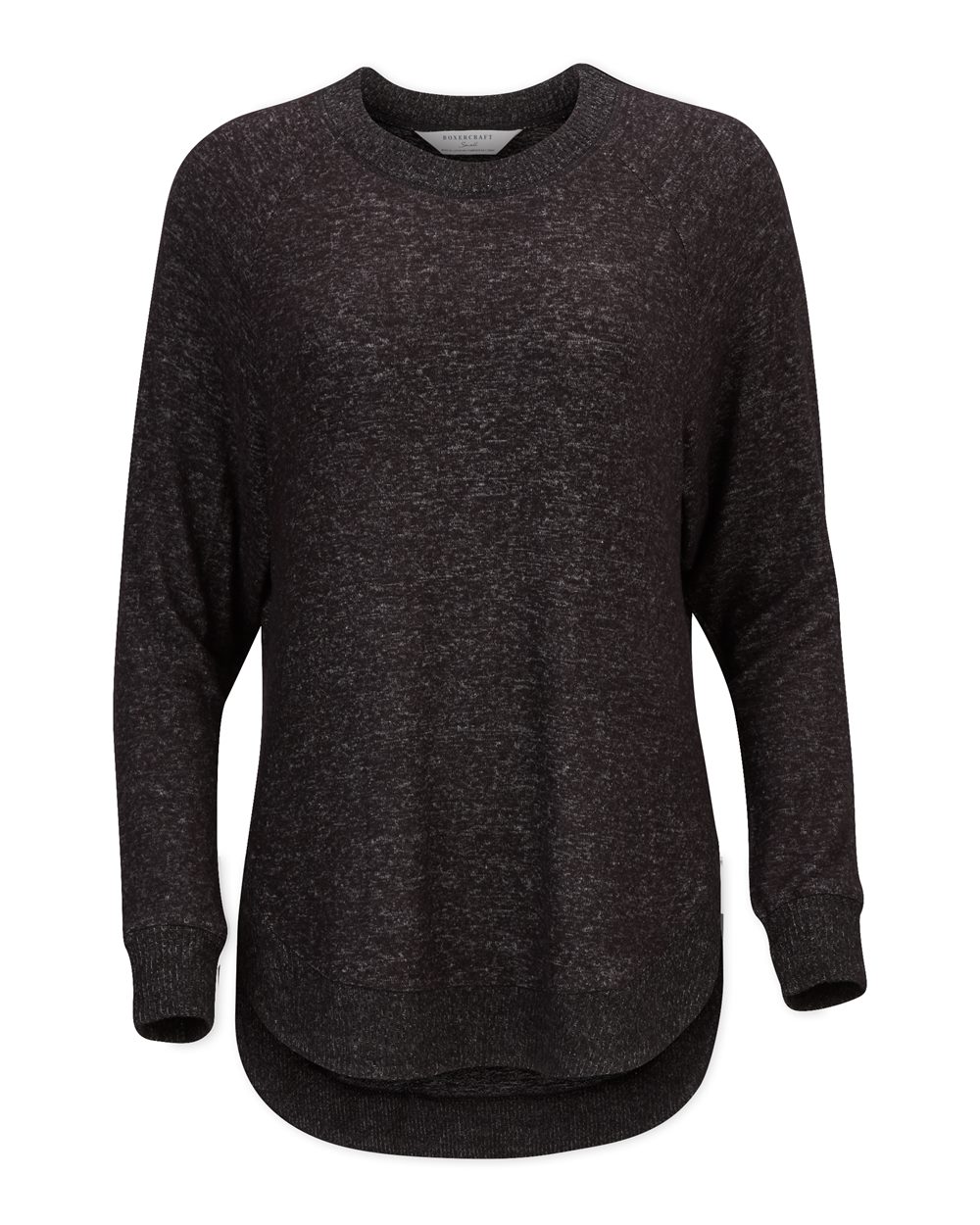Boxercraft Women's Cuddle Oversize Pullover Sweater. BW1102 - Black Heather