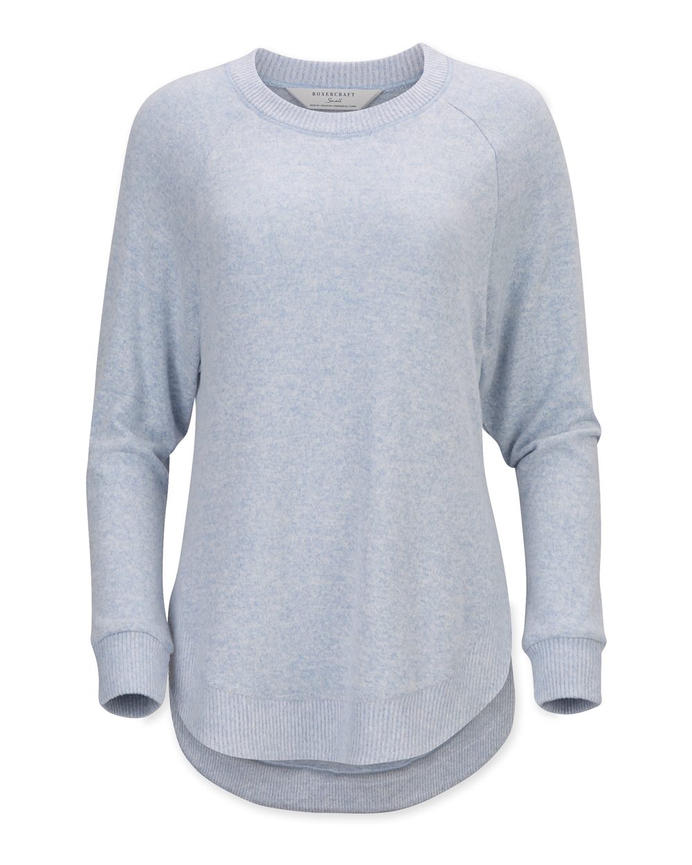 Boxercraft Women's Cuddle Oversize Pullover Sweater. BW1102 - Sky Blue Heather