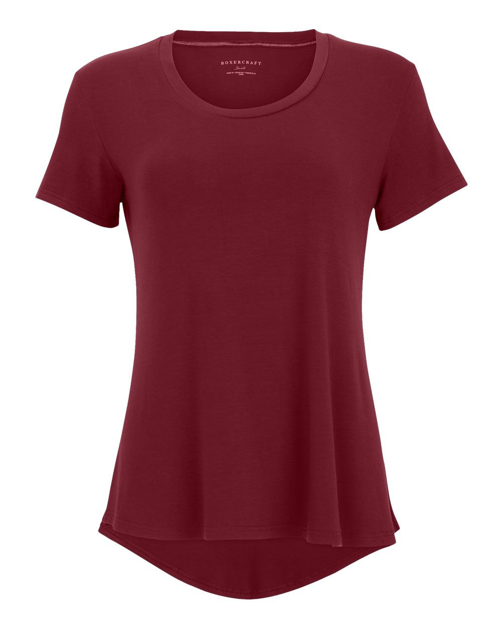 Boxercraft Women's Bamboo Scoop Neck T-Shirt. BW2105 - Mantra Red