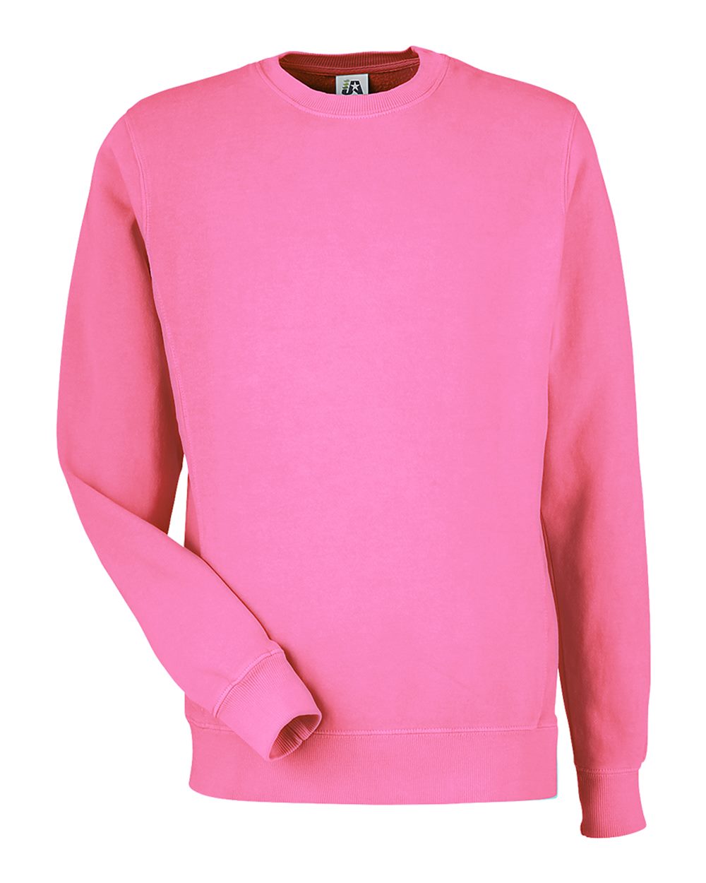 J. America Unisex Pigment-Dyed Fleece Crewneck Sweatshirt. 8731 - Paradise Pink