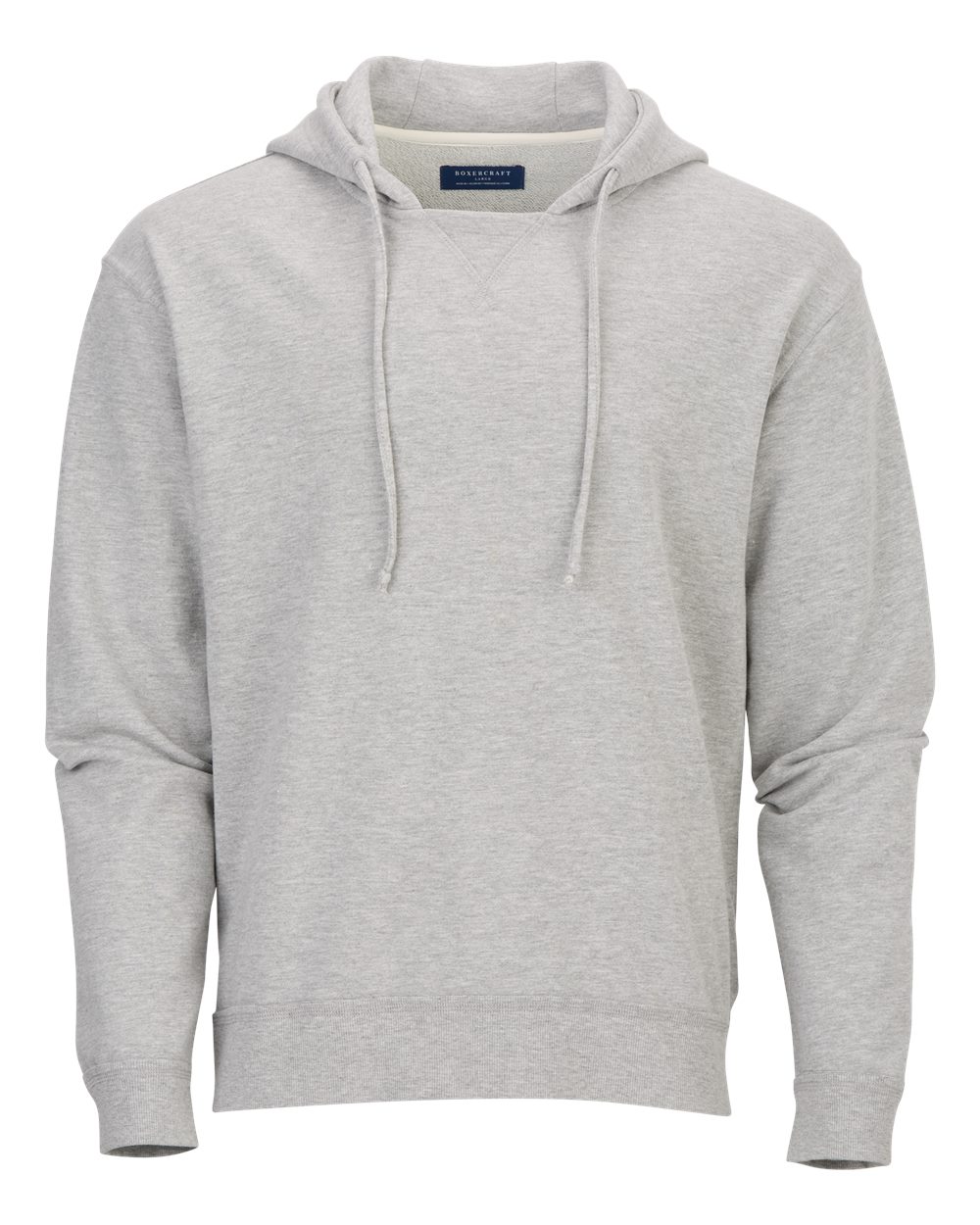 Boxercraft Men's French Terry Hooded Sweatshirt. BM5303 - Oxford Heather