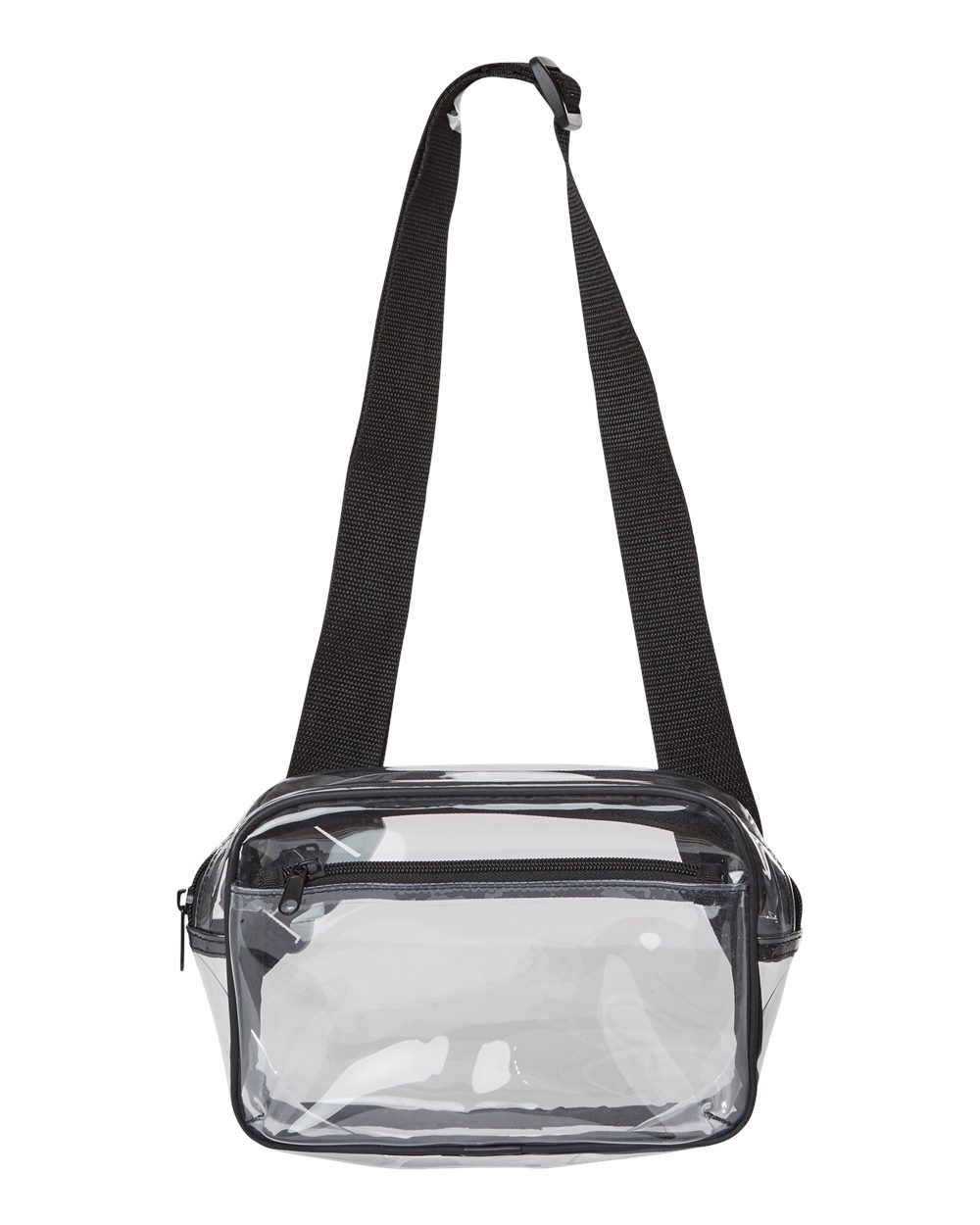 Liberty Bags Clear Stadium 2-Pocket Fanny Pack/Crossbody Bag. 5778 - Black