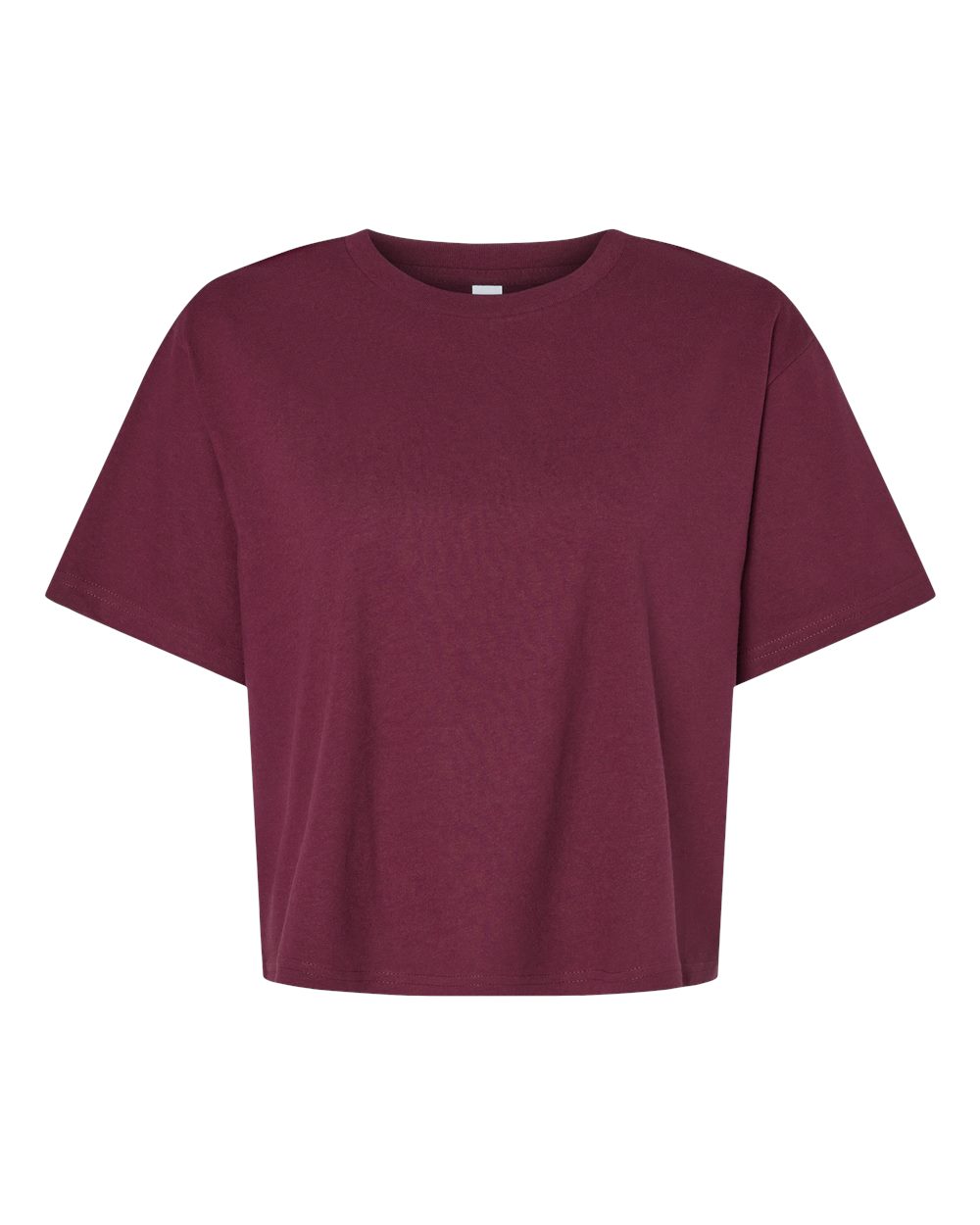 American Apparel Women's Fine Jersey Mid-Length Boxy Tee. 102 - Burgundy