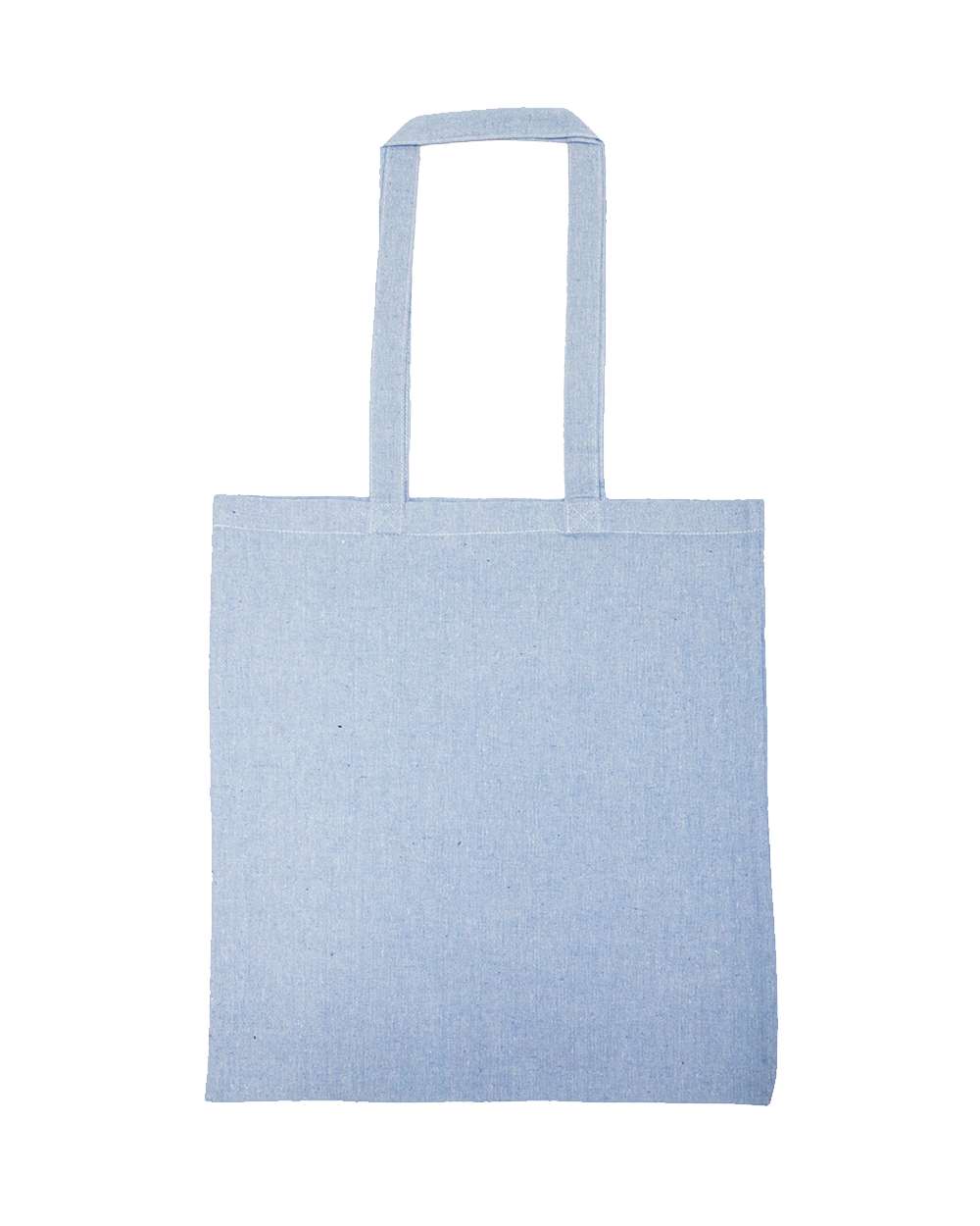 Liberty Bags Lightweight Recycled Canvas Tote Bag with Extended Handle. 8505R - Heather Medium Blue