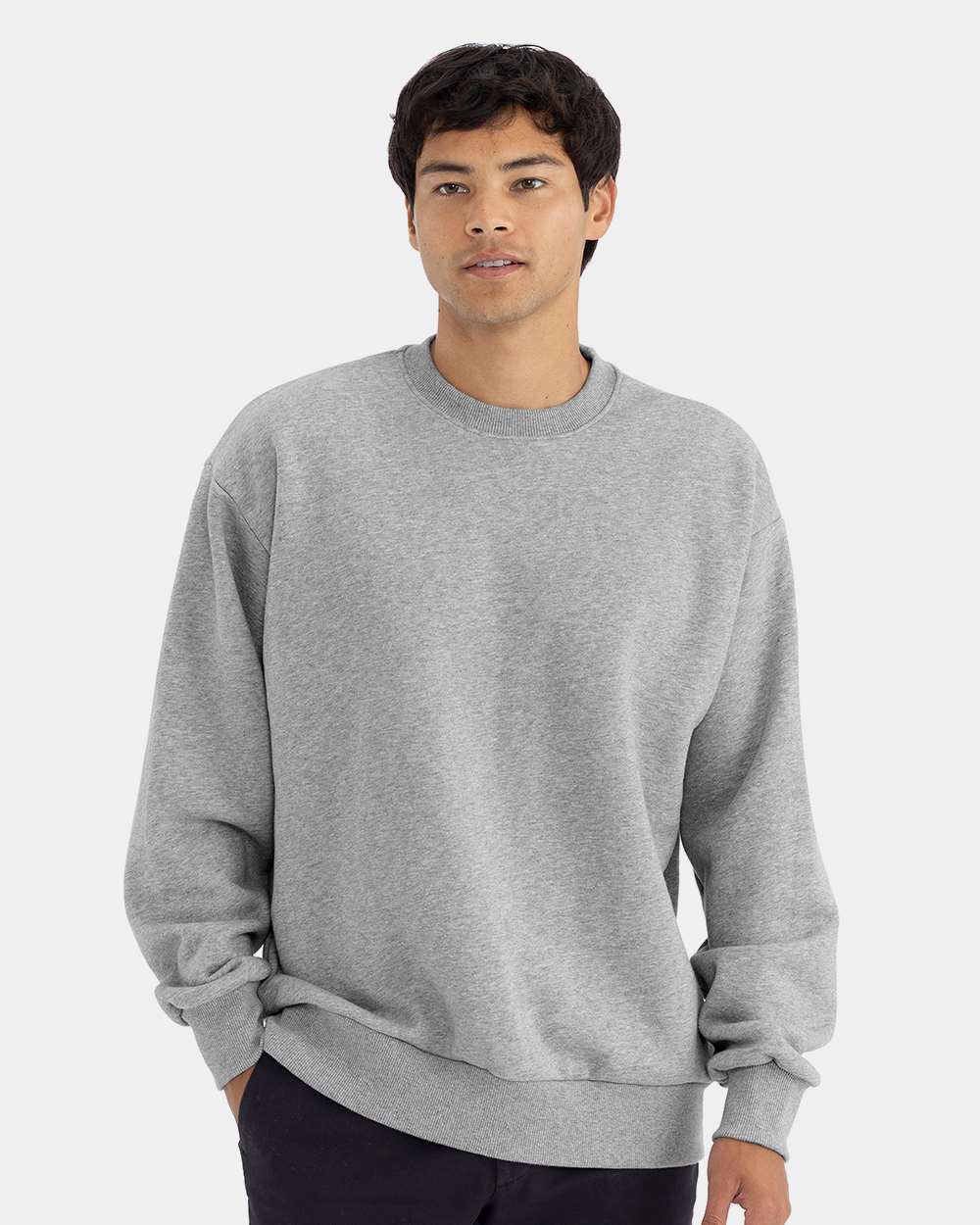 Next Level Unisex Heavyweight Crewneck Sweatshirt. 9007 - Heather Grey