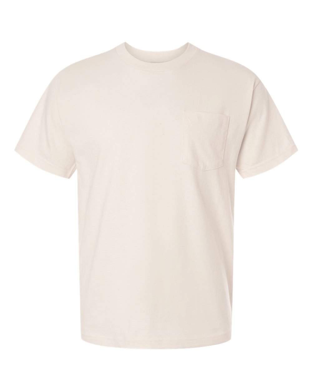 Hanes Unisex Beefy-T® Pocket T-Shirt. 5190 - Natural