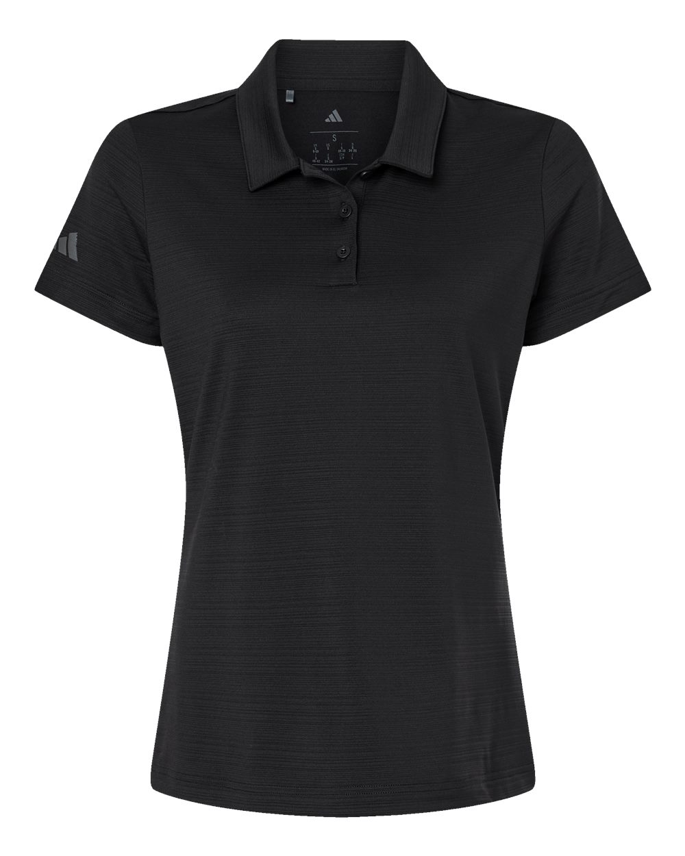 Adidas Women's Textured Stripe Polo. A707 - Black