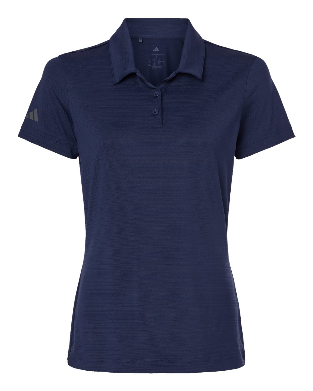 Adidas Women's Textured Stripe Polo. A707 - Dark Blue