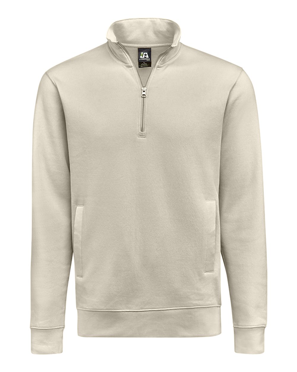 J. America Unisex BTB Fleece Quarter-Zip Sweatshirt. 8722 - Oyster