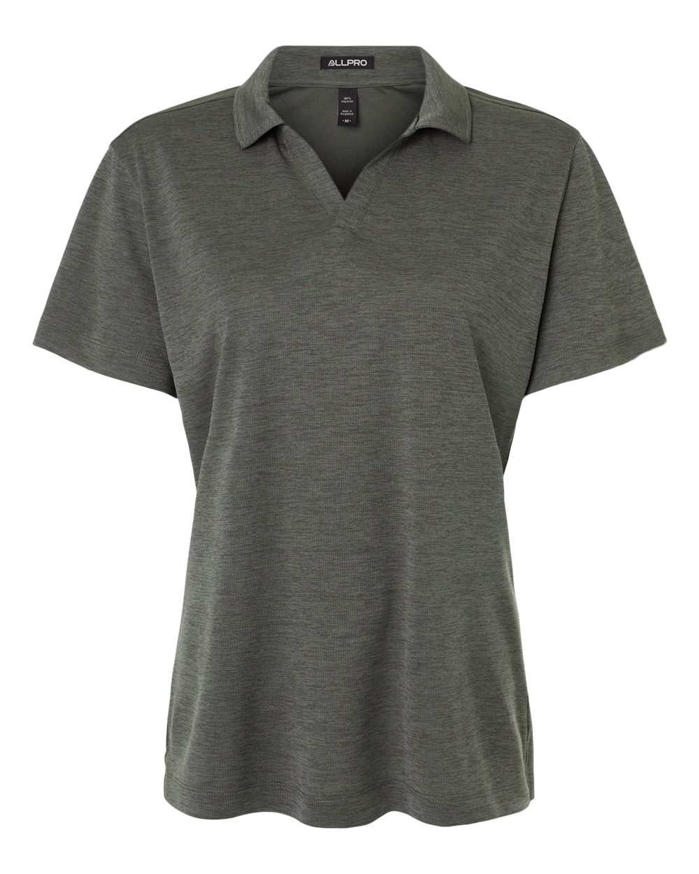 AllPro Women's Pro-Lock Performance Mélange Polo. 4HM00L - Charcoal Melange
