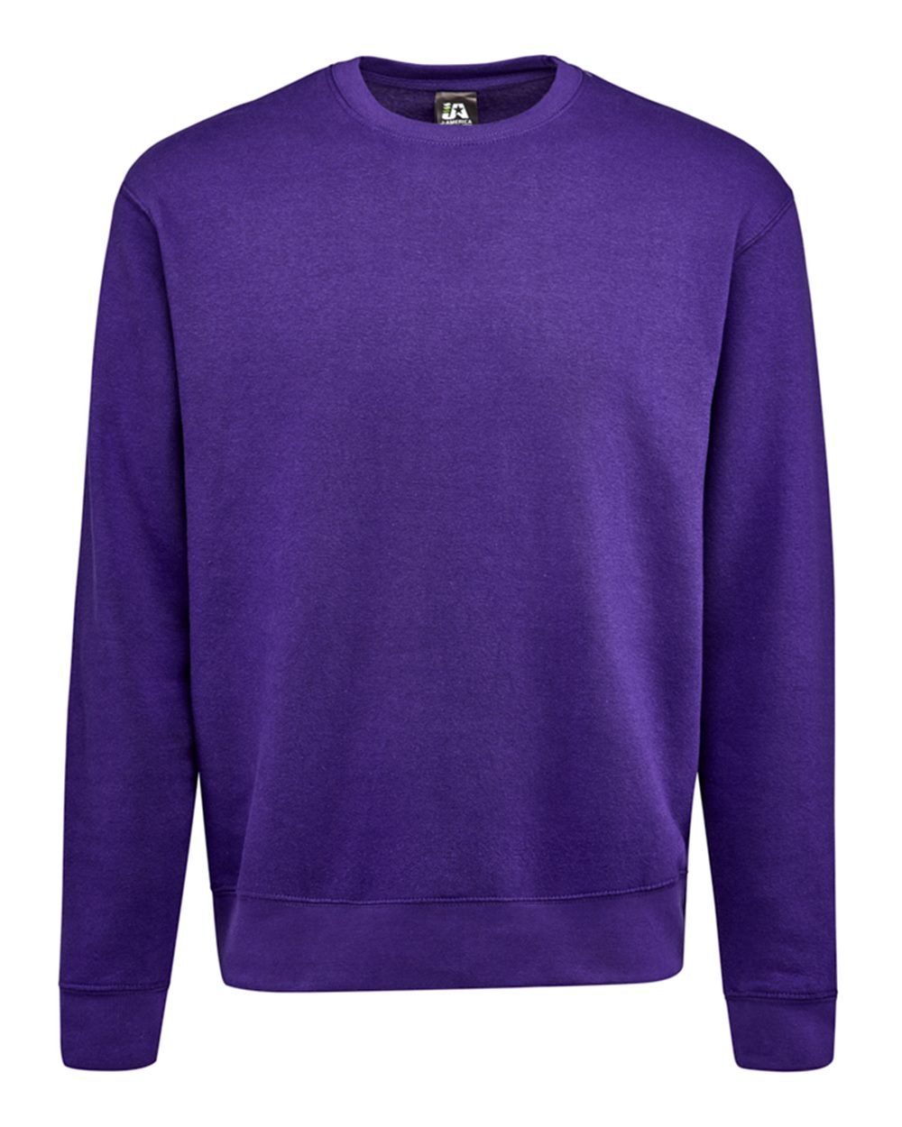 J. America Unisex BTB Fleece Crewneck Sweatshirt. 8721 - Purple