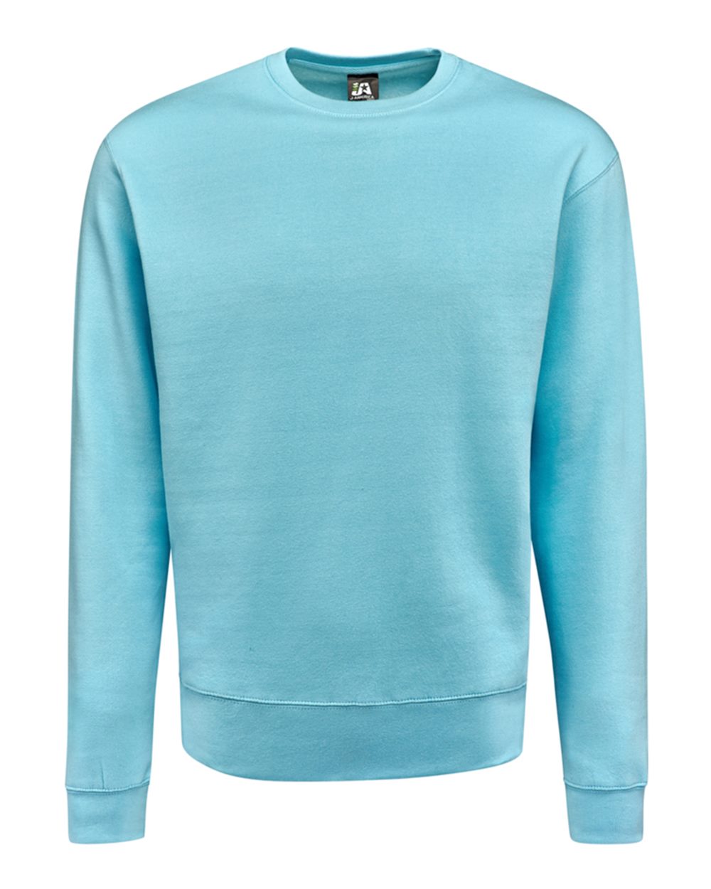 J. America Unisex BTB Fleece Crewneck Sweatshirt. 8721 - Sky