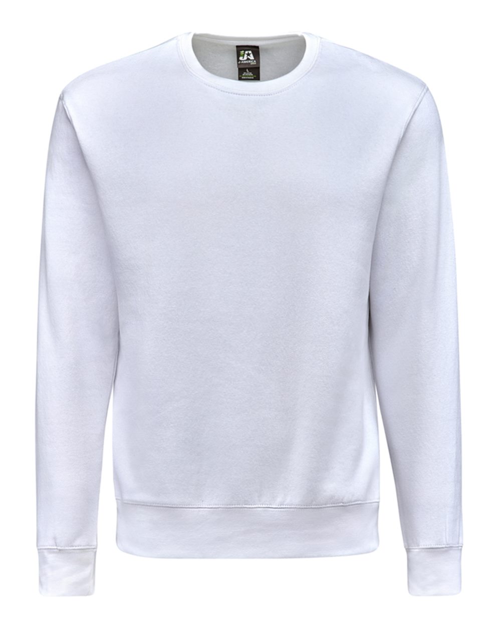 J. America Unisex BTB Fleece Crewneck Sweatshirt. 8721 - White