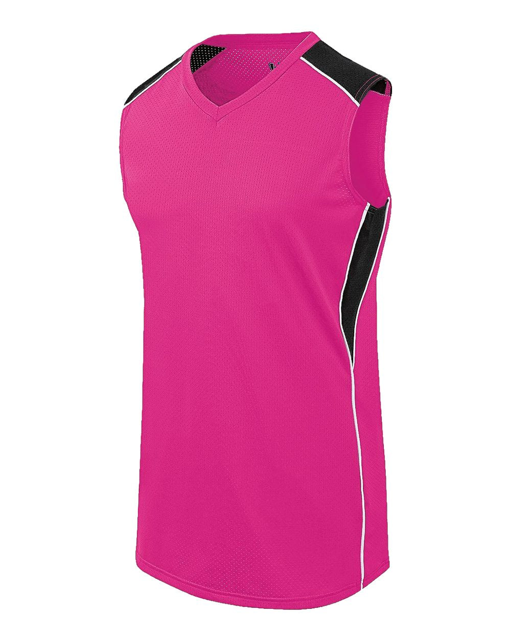 Augusta Sportswear Women's Dynamite Jersey. 312162 - Raspberry/ Black/ White