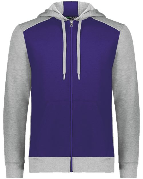 Augusta Sportswear Unisex Eco Revive™ Three-Season Triblend Fleece Full-Zip Hooded Sweatshirt. 6899