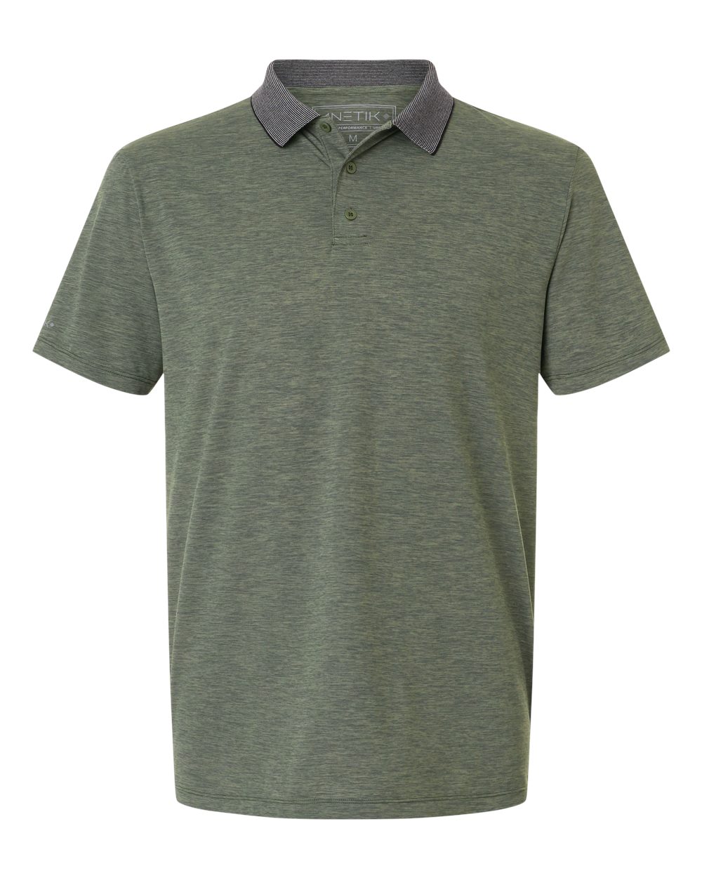 ANETIK Men's Transit Tech Polo. MPTNTS0 - Dark Olive Heathered