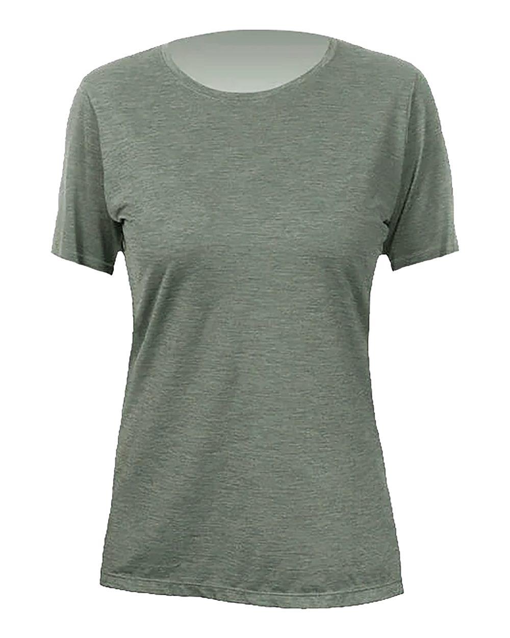 ANETIK Women's Breeze Tech T-Shirt. WSBRZS0 - Dark Olive Heathered