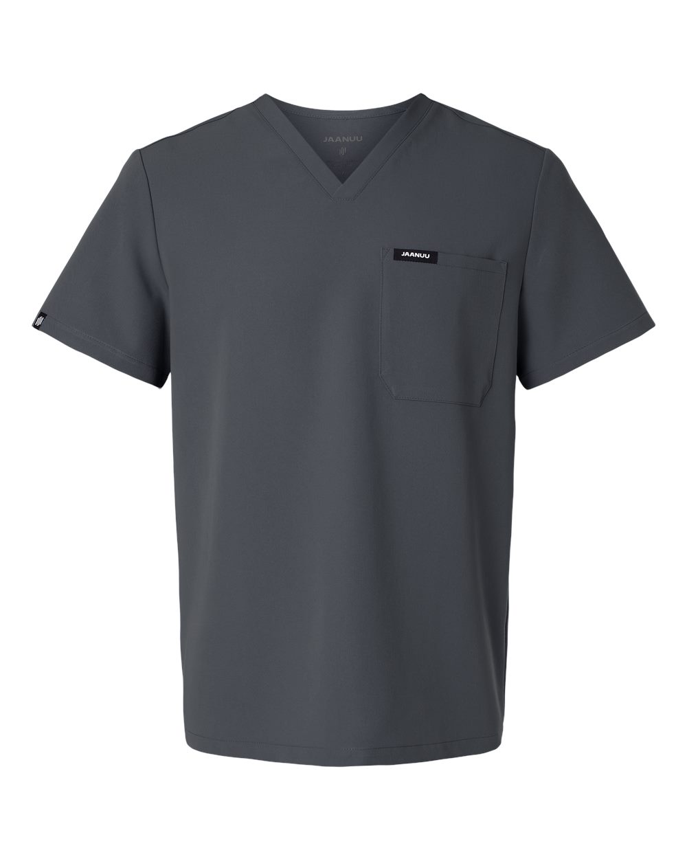 Jaanuu Men's Holmes Everyday 1-Pocket Scrub V-Neck Top. M10001 - Carbon Grey