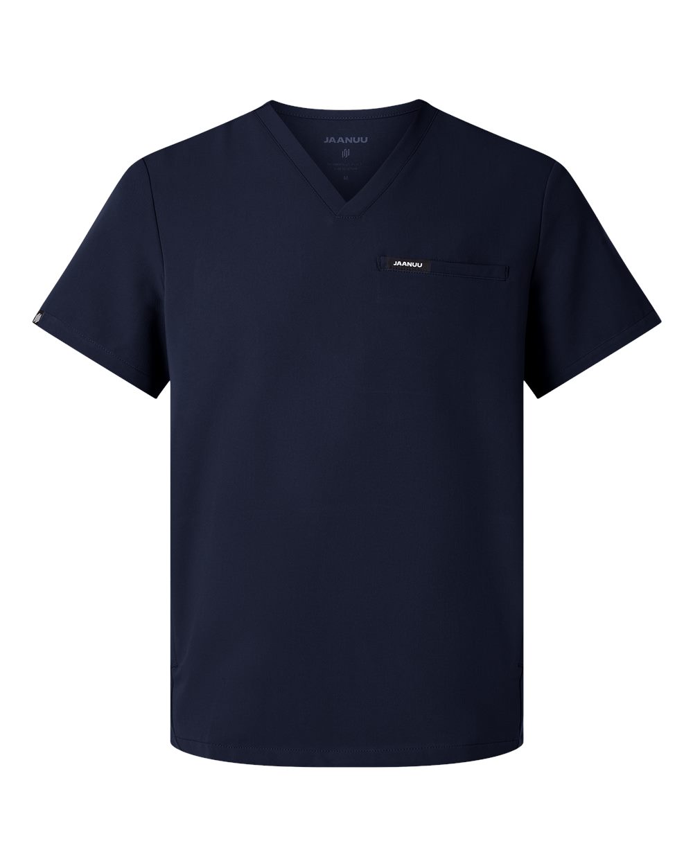 Jaanuu Men's Platt 3-Pocket Scrub V-Neck Top. M10002 - Midnight Navy
