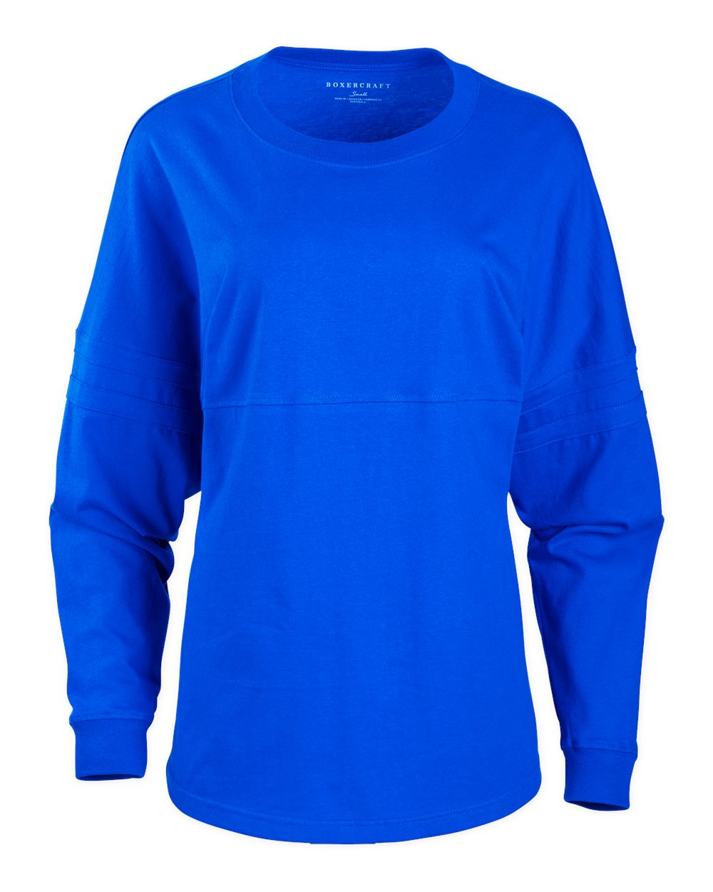 Boxercraft Women's Pom Pom Long Sleeve Jersey T-Shirt. BW3514 - Electric Royal
