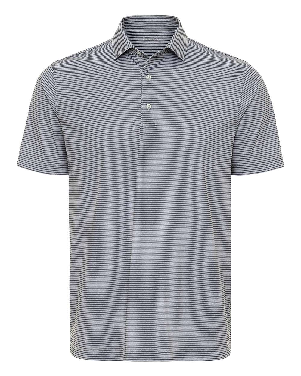 Paragon Men's Aiken Striped Polo. 155 - Steel Heather/ Charcoal