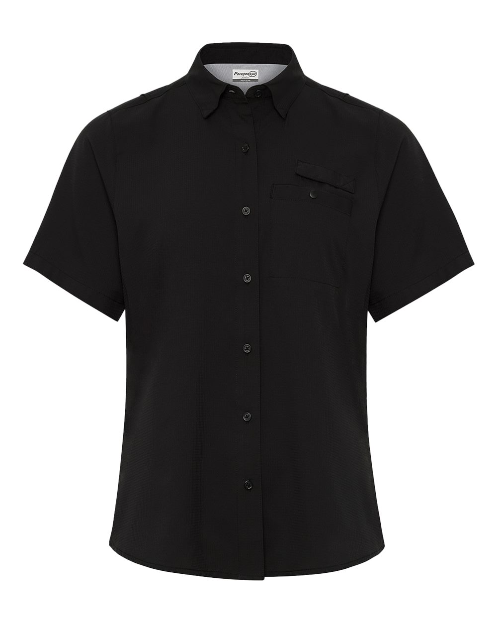 Paragon Women's Hatteras Performance Short Sleeve Fishing Shirt. 704 - Black