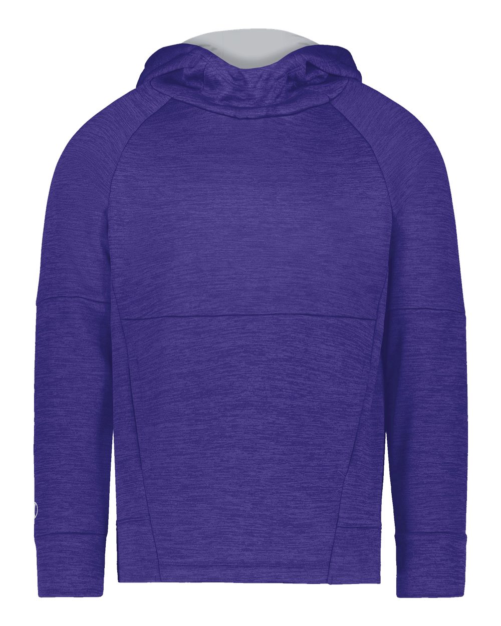 Holloway Youth All-Pro Performance Fleece Hooded Sweatshirt. 223680 - Purple Heather/ Silver