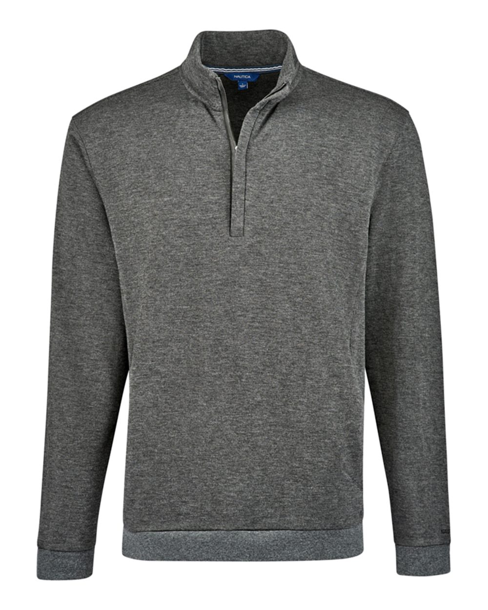 Nautica Unisex Explorer Fleece Quarter-Zip Pullover. N18090 - Charcoal Heather