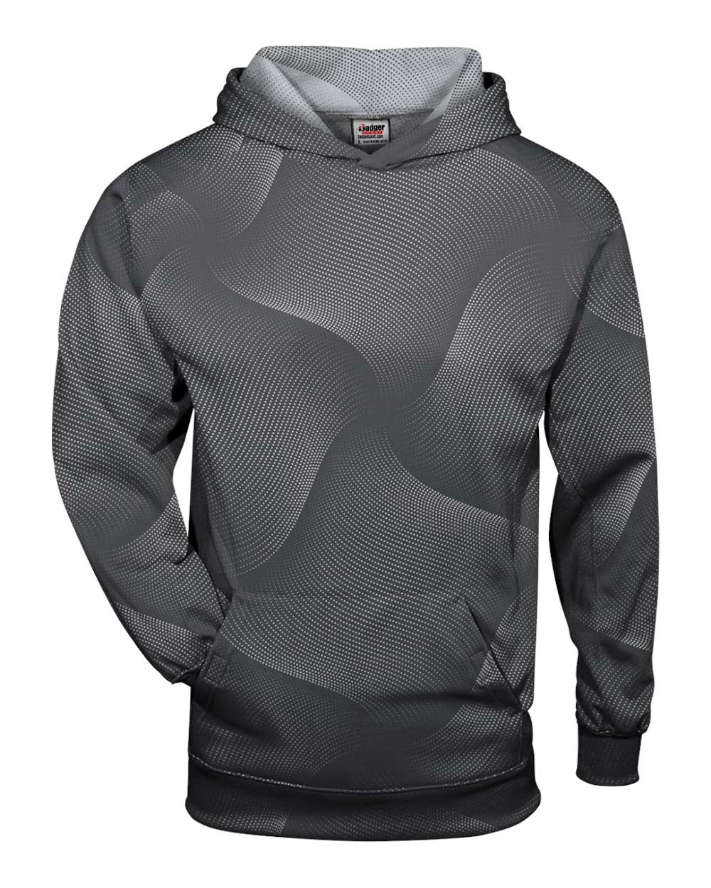 Badger Youth Warp Hooded Sweatshirt. 2413 - Graphite